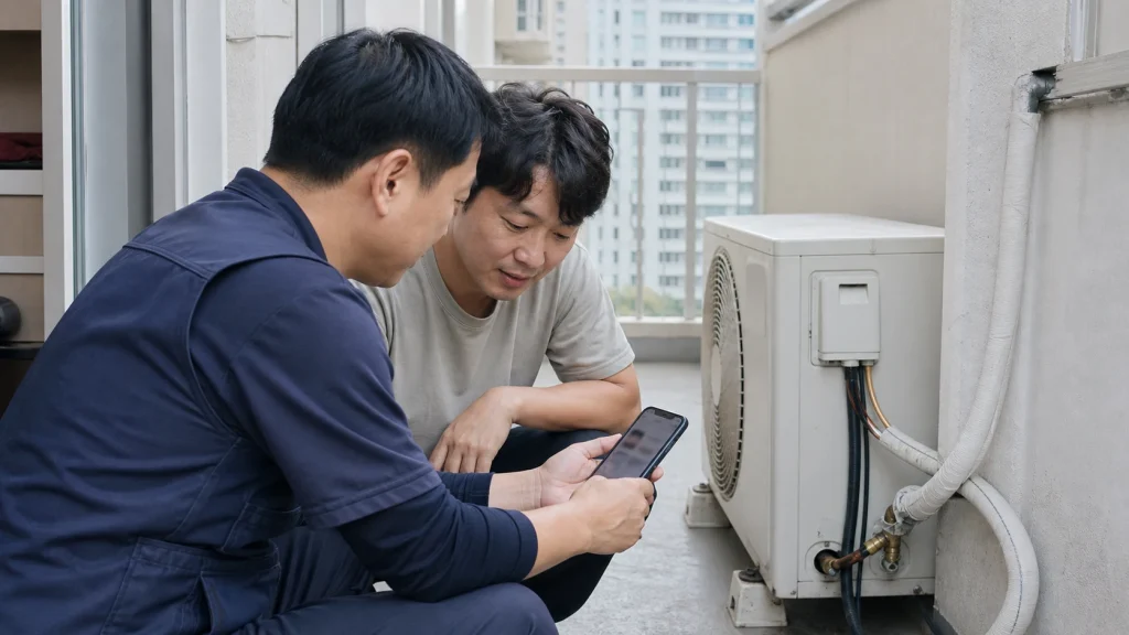 에어컨 냉매 충전 비용 현장 확인